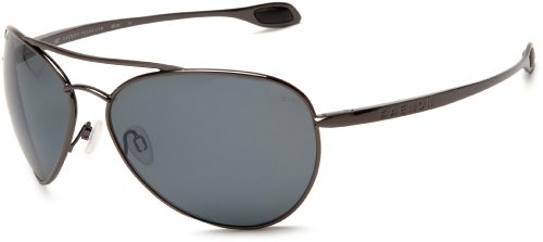 Kaenon Sequence Polarized Aviator Sunglasses,Black Chrome Frame/Grey Lens,one size