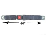 2-Point Lap Seat Belt, Navy, 60 Inch Length, with Push Button Release