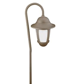 Malibu CS120TA Low Voltage 18-Watt Metal Lantern Walk Light, Architectural Bronze with Frosted Glass Globe