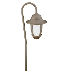 Malibu CS120TA Low Voltage 18-Watt Metal Lantern Walk Light, Architectural Bronze with Frosted Glass Globe