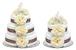 Bloomers Cream Peonies With Leopard Diaper Cake -3 Tier
