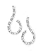 Sterling/Diamond Curly Post Earrings .24 TW SW-318
