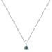 10k White Gold Martini Set Blue Diamond Pendant (.15 ct)