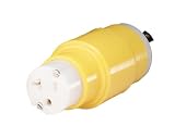 Marinco 81A Marine Electrical Shore Power Straight Adapter (30-Amp 125-Volt Locking Male to 15 or 20-Amp 125-Volt Straight Blade Female)