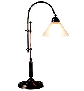 Antiqued Brass Adjustable Task Table Lamp