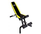 Bruce Lee By Marcy Signature Utility Weight Bench - Black/Yellow, 18 kg