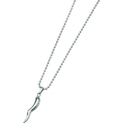 Stainless Steel Italian Horn Mens Necklace 22" New