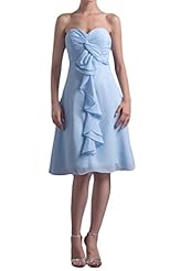 Natural   Waistline Chiffon  Homecoming Dress/Bridesmaid Dress  With Ruffles