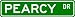 PEARCY Street Name Sign ~ Personalized Family Lastname Sign ~ Gameroom, Basement, Garage Sign