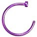 20 Gauge 3/8" Purple Anodized Titanium Nose Hoop