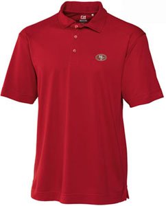 NFL San Francisco 49Ers Men's Drytec Genre Polo Knit Short Sleeve Top, Cardinal Red, Large