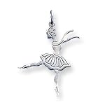 Sterling Silver Ballerina Charm with 20 inch Sterling Silver Chain
