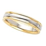 14K Two Tone Gold Design Band