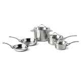 Contemporary Stainless Steel 8 Piece Cookware Set