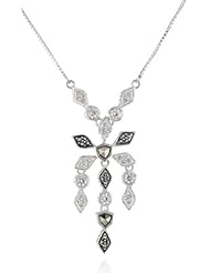 Judith Jack "Frosted Glaze" Sterling Silver Cubic-Zirconia Crystal Pendant Necklace, 18"
