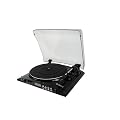 Ion Proflash Platine disque vinyle carte SD, cl� USB avec couvercle Noir