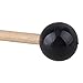 Yibuy 380mm Soft Plastic Head Xylophone Unwood Mallets with 30mm Head Set of 2