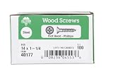 Wood Screw, 14X1-1/4 F PL WOOD SCREW