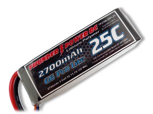 Thunder Power RC G6 Pro Lite 25C 2700mAh 3-Cell/3S 11.1V Lipo Battery