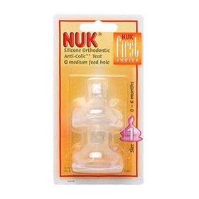 NUK First Choice Silicone Teat - Size 1 - Medium Feed Hole 2