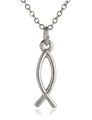 Bob Siemon Plated Pewter Fish Pendant Necklace, 18"