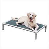 Aluminum-Frame Elevated Chew-Proof Dog Bed Size: Medium (23 x 35), Fabric: Ballistic Nylon - Gold