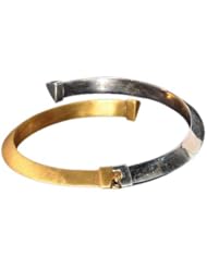 Sterling Silver Gold Plated Black Rhodium Bangle Handmad New Style Fashion Jewelry
