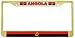 Angola Angolan Flag Gold Tone Metal License Plate Frame Holder