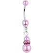 Pink Faux Pearl Tiffany Belly Ring