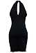 made2envy Halter Jeweled Neckline Bodycon Mini Dress (M, Black) C21884MBL