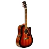 Hohner HW300CE-SB Dreadnaught Cutaway Acoustic Electric Guitar with Fishman Ion Preamp