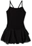 Capezio Girls 7-16 Camisole Cotton Dress,Black,M (8-10)