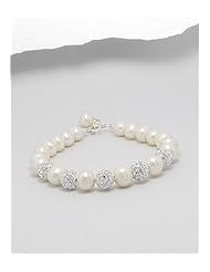Fresh Water Pearls Bracelet In 92.5 Sterling Silver