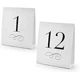 New Star 27952 Table Number Tent Style Card, Set of Numbers 1 to 12