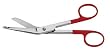 (RED) Lister Bandage Scissors - Color Coated Handles, 5.5"