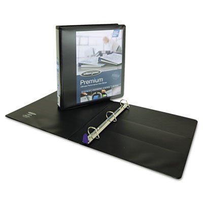 Wilson Jones Premium Single-Touch Locking D-Ring View Binder, 1 Inch Capacity, Black (W86611PP1)