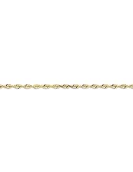 10k Yellow Gold 16in 2.75mm D/C Extra-Lite Rope Necklace Chain. Metal Wt- 7.71g