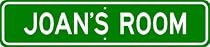 JOAN ROOM SIGN - Personalized Gift Boy or Girl, Aluminum