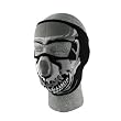 ZAN HEADGEAR/BOBSTER FACE MASK CHROME SKULL WNFM023