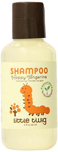 Little Twig All Natural, Hypoallergenic Shampoo with a Blend of Tangerine, Lemon, and Rosemary, Happy Tangerine Scent, 2 Ounce Bottle