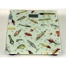 GLASS OUTDOOR BATHROOM SCALE: ANTIQUE LURES