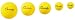 Champion Sports Uncoated Foam Balls (Yellow) - Set of 24