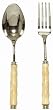 Decorative Salad Servers with Bamboo Resin Handles