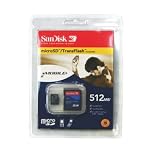 Electronics : Micro SD Memory Card 512MB (transflash) with SD Adaptor