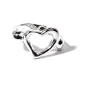 Sterling Silver Tiffany Inspired Open Heart Ring