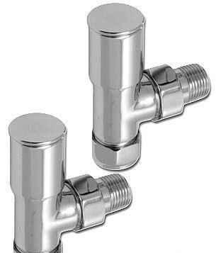 Arezzo Angled Chrome Finish Brass Radiator Valve 10 pack