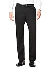 Collezione Luxury Pure Wool Flat Front Twill Trousers