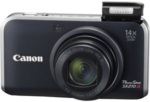 Canon PowerShot SX210IS 14.1 MP Digital Camera with 14x Wide Angle Optical Image Stabilized Zoom and 3.0Inch LCD (Black)