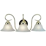 Review Aztec Lighting  / Polished Brass Swirl 3 light Bath