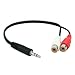 3.5mm Male to 2 RCA Left & Right Audio Female Adapter